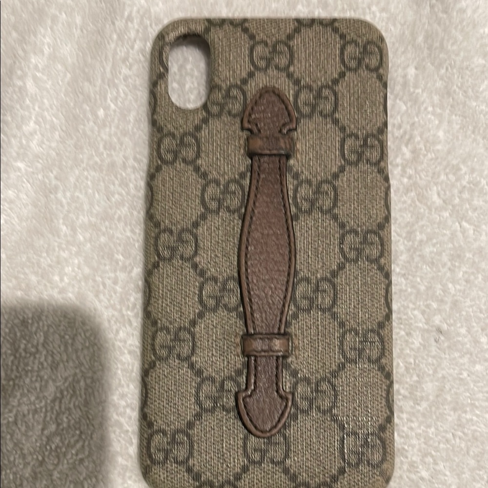 Gucci Beige Monogram iPhone Case